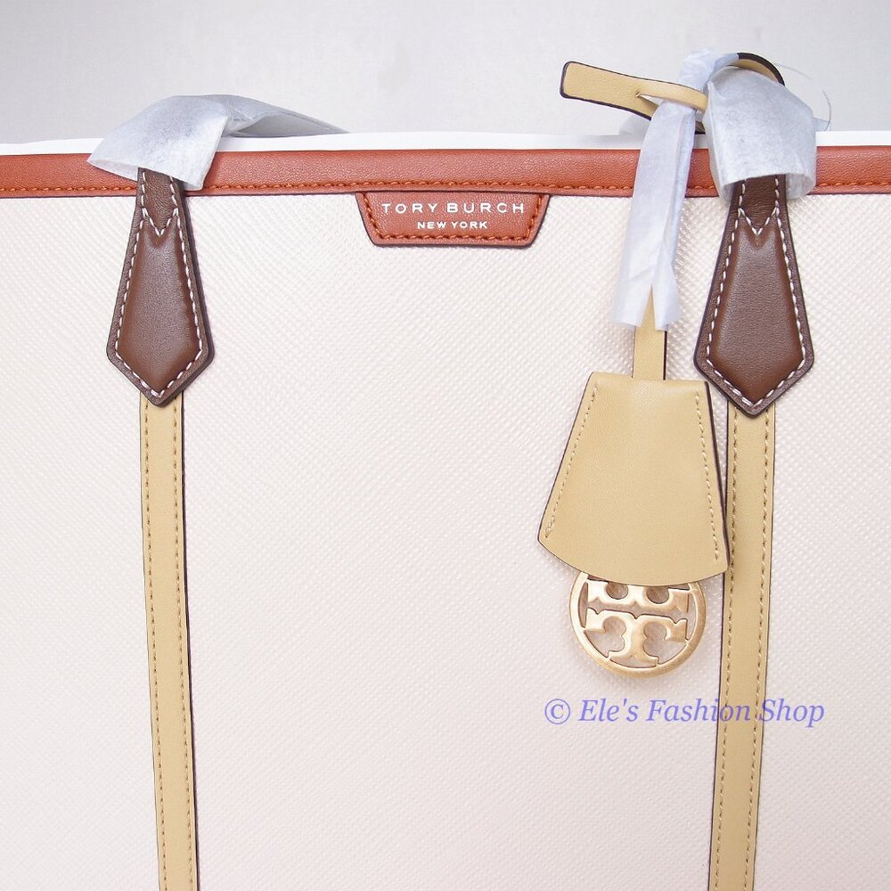 ❤️ NWT Tory Burch Perry Triple Compartment Leather Shoulder Tote Multi Color - Picture 7 of 16